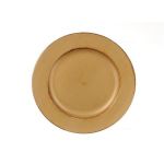 Decorative plate KAMALEI, synthetic, gold, 0.8"/2cm, Ø8"/20cm