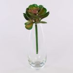 Plastic Echeveria gibbiflora ERNESTO, spike, green-pink, 9"/23cm, Ø5.1"/13cm