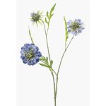 Kunstzweig Scabiosa RUXTER, blau-lila-grün, 60cm, Ø6-8cm