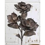 Decorative camellia branch RANIA, brown, 3ft/95cm, Ø8"/20cm