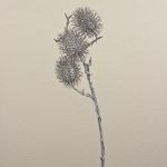 Artificial rambutan fruit branch WARDA, brown-white, 24"/60cm