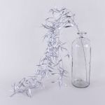 Artificial weeping willow branch DIMMI, glitter, silver, 3ft/100cm
