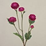Artificial Chrysanthemum RYON, dark purple, 28"/70cm, Ø1.2"-2"/3-5cm
