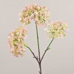 Artificial crown flower GULIO, pink-green, 30"/75cm, Ø3.9"-5.9"/10-15cm