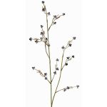 Artificial Stirlingia latifolia COLLAN, black-white, 30"/75cm, Ø0.4"/1cm
