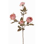 Artificial rose spray SITARA, dusky pink, 30"/75cm, Ø2"-3.1"/5-8cm