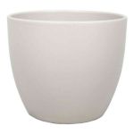 Ceramic pot for plants TEHERAN BASAR, beige-mat, 5.9"/15cm, Ø6.9"/17.5cm