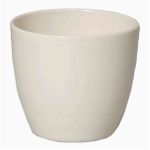 Ceramic pot for plants TEHERAN BASAR, cream, 4.7"/12cm, Ø5.3"/13,5cm