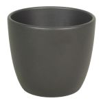 Ceramic flower pot large TEHERAN BASAR, anthracite matt, 10"/25cm, Ø11"/28cm