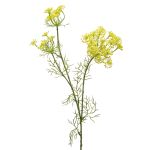 Artificial dill branch ALRESCHA with flowers, yellow, 33"/85cm