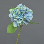 Hydrangea silk flower AMARILDO, blue-green, 20"/50cm, Ø6.3"/16cm