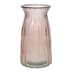 Tischvase RUBIE aus Glas, altrosa-klar, 20cm, Ø10,8cm