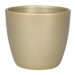 Ceramic flower pot TEHERAN BASAR, gold mat, 5.3"/13.5cm, Ø6.1"/15.5cm