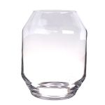 Large LEVIANO glass flower vase, clear, 16"/40cm, Ø12"/30cm