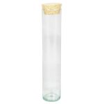 Spice jar with cork SINAN, transparent, 12"/30cm, Ø2.4"/6cm