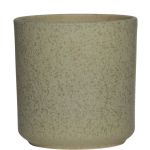 Planter ARAYA, ceramic, speckled, green, 6"/15cm, Ø6"/15cm