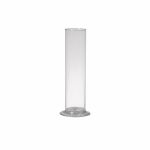 Vase for single flowers ABIRAMY made of glass, pedestal, clear, 10"/25cm, Ø2.4"/6cm