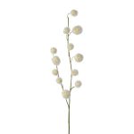 Artificial branch Gomphocarpus physocarpus YANIKA, fruits, white, 3ft/105cm