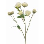 Künstlicher Zweig Kohl-Rose TRUVOL, weiß-grün, 65cm, Ø2-6cm