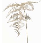 Artificial sword fern branch NALFHY, metallic silver-gold, 31"/80cm