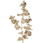 Artificial eucalyptus branch MALFHY, metallic silver and gold, 30"/75cm