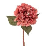 Artificial flower Hydrangea TREASY, dusky pink, 14"/35cm