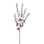Decorative eucalyptus branch TRELVO, burgundy red, 30"/75cm