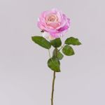 Artificial rose WINAKAS, pink-cream, 14"/35cm, Ø3.9"/10cm