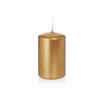 Weihnachtskerze ROSELLA, gold, 8cm, Ø4,8cm, 18h - Made in Germany