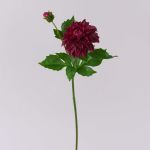 Artificial dahlia WERNYT, burgundy, 45 cm, Ø10 cm
