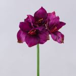 Artificial amaryllis SARNUK, violet, 31"/80cm
