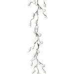 Artificial cotton garland BAZU, white, 6ft/180cm