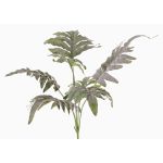 Artificial golden serpent fern (Phlebodium aureum) BROMIA on spike, green, 28"/70cm