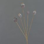 Artificial poppy capsule FILOMELA, dark brown, 30"/75cm
