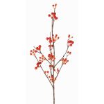 Fake snowberry spray HARMONIA, berries, orange, 31"/80cm