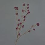 Fake thistle spray (Eryngium) LOUKAS, burgundy red, 28"/70cm, Ø0.6"/1,5cm
