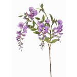 Artificial wisteria spray SOULA with flowers, purple, 31"/80cm, Ø2.8"-3.1"/7-8cm