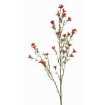 Artificial wax flower NIANG, orange-red, 31"/80cm, Ø0.6"-1"/1.5-2.5cm