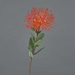 Artificial protea BAILY, orange, 20"/50cm, Ø4.7"/12cm
