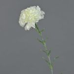 Artificial carnation NIRUSHA, white, 26"/65cm