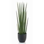 Artificial Sansevieria Cylindrica KICHIRO in decorative pot, green, 28"/70cm