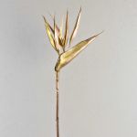 Artificial bird of paradise flower BALTZE, gold, 31"/80cm