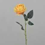 Fake rose ELEAZAR, orange, 26"/65cm, Ø3.5"/9cm