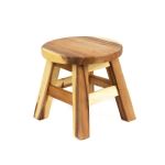 Wooden flower stool NANNATI, natural, 10"/25cm, Ø10"/26cm