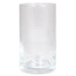 Cylindrical flower vase SANYA OCEAN, glass, clear, 6"/15cm, Ø3.3"/8,5cm