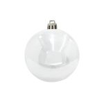 Christmas tree ball CANELA, shiny white, Ø8"/20cm
