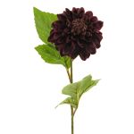 Artificial dahlia WANRU, dark purple, 20"/50cm