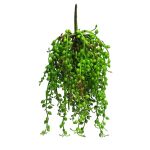 Plastic hanging senecio RUIAN on spike, green, 10"/25cm