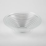 Glass decorative bowl SELMA, clear, 2.8"/7cm, Ø9"/23cm