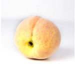 Artificial peach CAITLIN, red-yellow, 3"/7,5cm, Ø3"/7,5cm